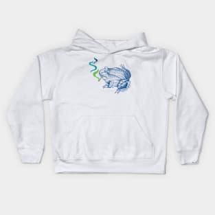 Smoking Toad Kids Hoodie